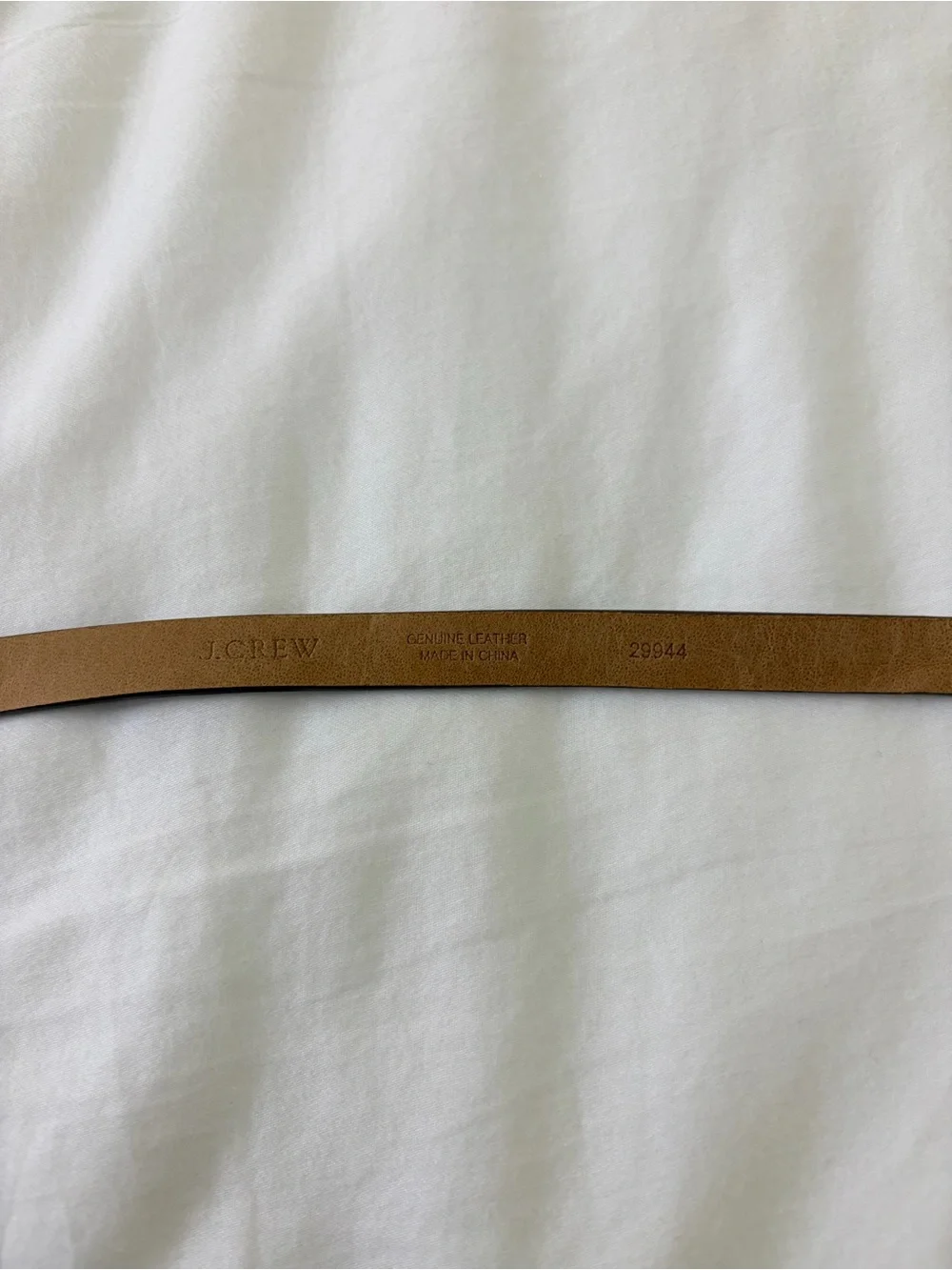J.Crew Genuine Leather Skinny Belt Pink Taupe Gray Gold Hardware Size S - Picture 9 of 9